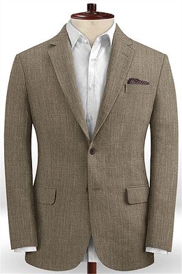 Summer Casual Slim Tuxedo with Two pieces | Comfortable Linen Mens Suit_1