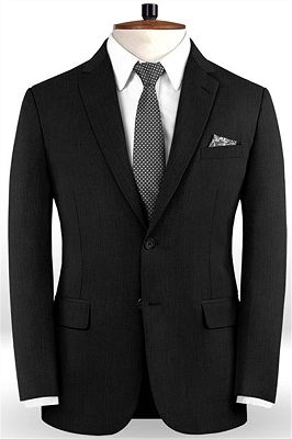 Black Business Formal Men Suits for Groomsmen | Two Piece Business Tuxedo