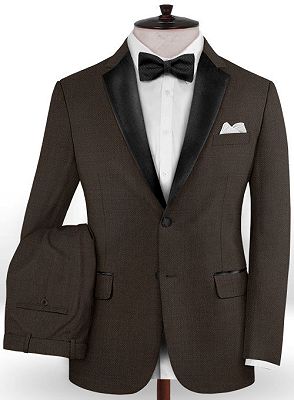 Dark Brown Formal Tuxedo for Business | Newest Two Pieces Men Suits Online_2