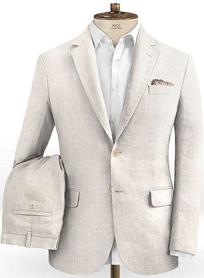 Hot Men Slim Fit Linen Groom Suits | Business Suits Solid Color Slim Tuxedo