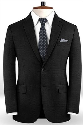 Black Latest Designs Notched Lapel Tuxedos | Formal Business Man Blazer Jacket 2Pieces