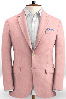 Candy Pink Prom Outfits Suits for Boy | Latest Coat Pant Designs Linen Tuxedo