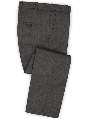 Customized Classic 2Pcs Men Suit Set | High-end Solid Color Slim Business Tuxedo_3