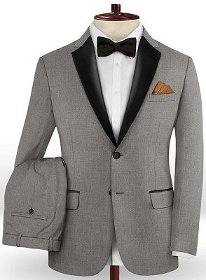 Grey New Business Slim Fit Mens Suit | Costume Formal Tuxedo
