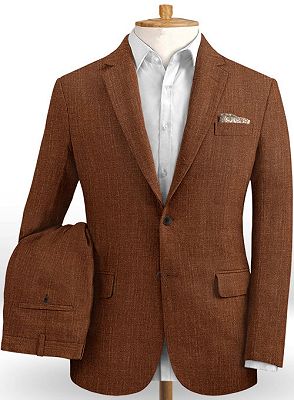 Jimmy Shinny Brown Mens Suits | Vintage Men Tuxedos Formal Party Wear_2