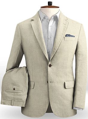 Prom Bridegroom Suit For Men 2 Pieces | Linen Men Suit Classic Summer Stylish Tuxedo