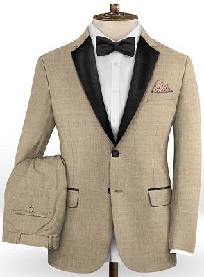 Khaki Business Men Suits | Slim Fit Tuxedo Online_2