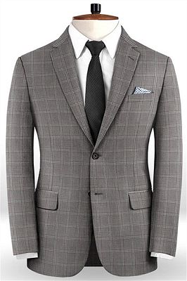 2 Piece Plaid Slim Fit Prom Suits | Brand Designer Business Suits Tuxedo_1