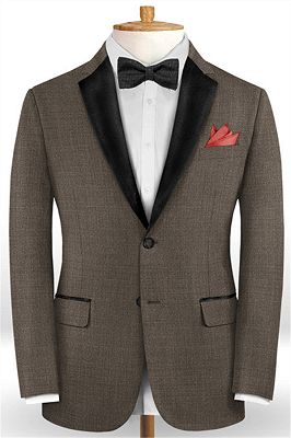 Brown Two Pieces Tuxedo | Casual Stylish Men Suits with Two Buttons