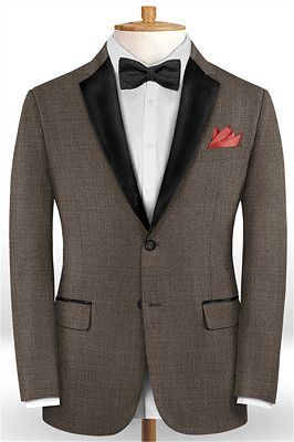 Brown Two Pieces Tuxedo | Casual Stylish Men Suits with Two Buttons_1