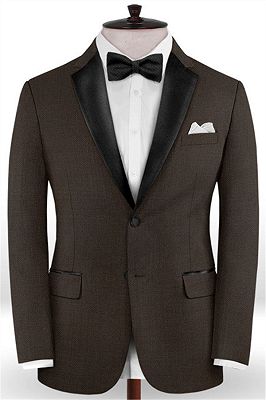 Dark Brown Formal Tuxedo for Business | Newest Two Pieces Men Suits Online_1