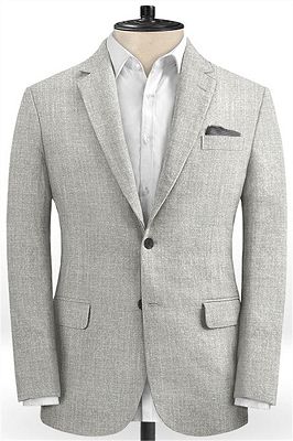 Silver Summer Beach Groom Men Suits | Fashion Two Pieces Tuxedo Online