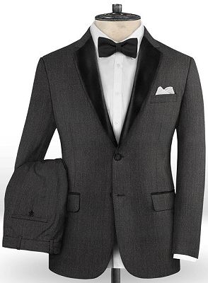 Mauricio Dark Grey Slim Fit Men Suits | New Arrival Formal Tuxedo with Two Pieces