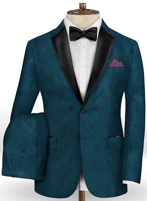 Ink Blue Two Pieces Wedding Tuxedos Groom | Best Men Suits Business Travel Prom Party_2