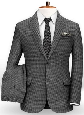 Dark Gray Formal Men Suits Slim fit for Business | 2 Piece Notched Lapel Tuxedo_2