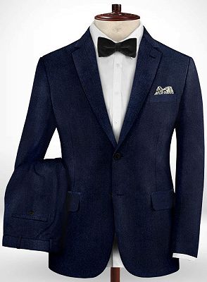 Dark Blue Formal Business Men Suits | Blend Wedding Groomsmen Suits_2