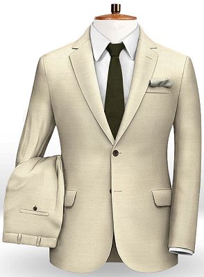 Modern Solid Champagne Tuxedo for Men | Slim Fit Fashion Men Suits Online_2