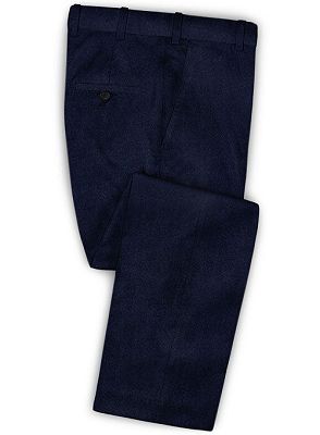Dark Blue 2 Piece Latest Designs Men Suits | Notched Lapel Slim Fit Tuxedos Online_3