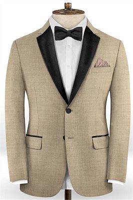 Khaki Business Men Suits | Slim Fit Tuxedo Online