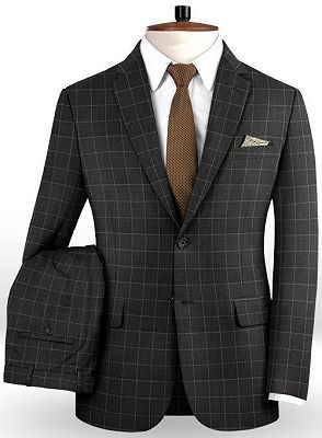 Brown Notched Lapel Tuxedo | Fashion Formal Business Men Blazer Suits_2