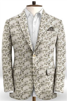 Glamorous Flower Printed Men Suits Online | Two Pieces Prom Outfits Tuxedo