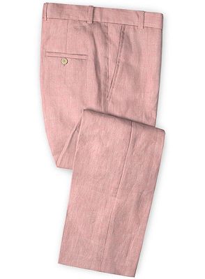Candy Pink Prom Outfits Suits for Boy | Latest Coat Pant Designs Linen Tuxedo_3