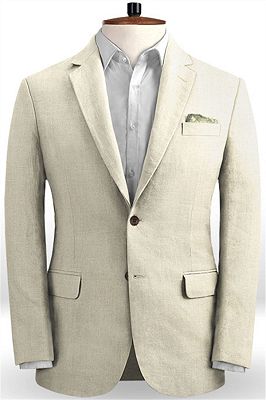 Khaki Notched Lapel Wedding Suits | Slim Fit Casual Two Pieces Tuxedos_1