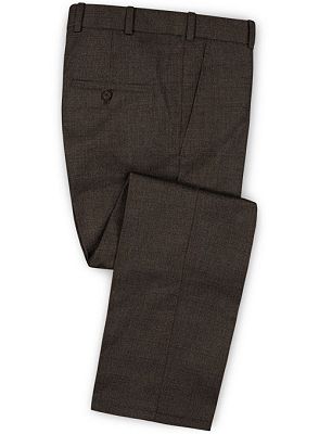 Brown Notched Lapel Decent Comfortable Business Tuxedos | Two Pieces Suits Bestmen Clothing Set_3