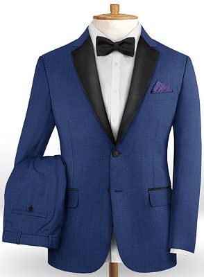 Royal Blue Men Suits for Business | Two Buttons Slim Fit Prom Man Blazer