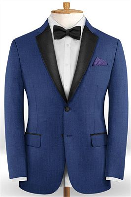 Royal Blue Men Suits for Business | Two Buttons Slim Fit Prom Man Blazer