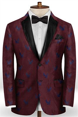 Burgundy Prom Tuxedo for Men | Young Men Suits Online_1