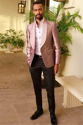 Light Pink Men Suits | Fashion Slim Fit Casual Tuxedo for Prom_1