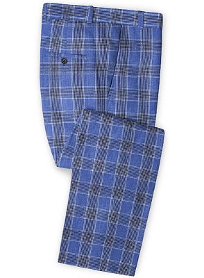 Newes Plaid Formal Tuxedo for Men | Linen Business Men Suits_3