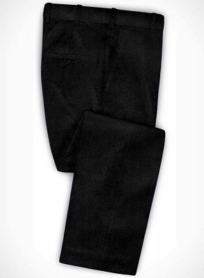 Finn Black Blend Business Men Suits | Slim Fit Tuxedo with 2 Pieces_3