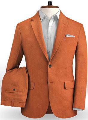 Latest Coat Pant Designs Linen Men Wedding Suits | Groom Tuxedo Slim Fit 2 Piece Prom Blazer_2