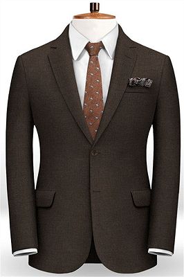 Brown Notched Lapel Decent Comfortable Business Tuxedos | Two Pieces ...