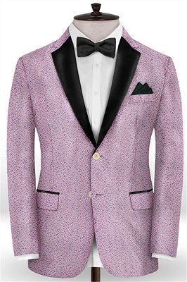 Lavender Slim Fit Prom Outfits Men Suits | Fashion Two Pieces Jacquard_1