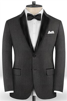Mauricio Dark Grey Slim Fit Men Suits | New Arrival Formal Tuxedo with Two Pieces