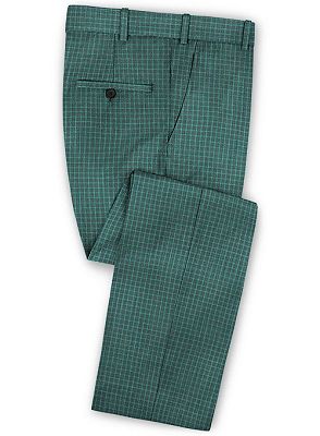 Dark Green Plaid Prom Outfits Tuxedo | Glamorous Mem Suits_3