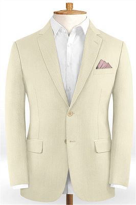Cream Formal Mens Suits Wedding Tuxedos | Grooms Bride Men Blazers Outfits Sets_3