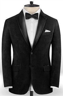 Black Formal Business Tuxedo | Wedding Groomsman Men Suit 2 Piecs_1