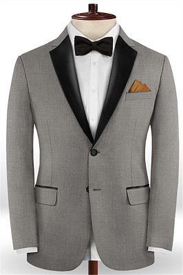 Grey New Business Slim Fit Mens Suit | Costume Formal Tuxedo