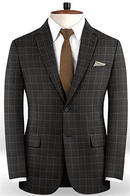 Brown Notched Lapel Tuxedo | Fashion Formal Business Men Blazer Suits_1