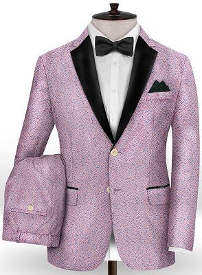 Lavender Slim Fit Prom Outfits Men Suits | Fashion Two Pieces Jacquard_2