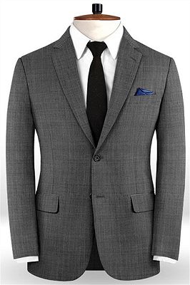 Dark Gray Notch Lapel Men Tuxedo | Formal Stylish Men Suits for Business_1