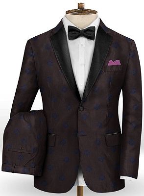 Dark Brown Men Suits Slim fit for Prom Tuxedos | 2 Piece Notched Lapel Suits_2