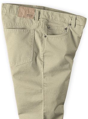 Khaki Men Trousers Casual Thin Elastic Waist Business Office Pants_3