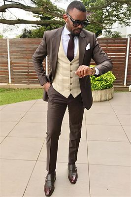 Bespoke Formal Business Men Suits | Slim Fit Groomsmen Best Man Prom Suits