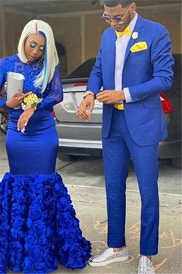 Simple Royal Blue Men's Suit | Notch Lapel Slim Fit Prom Outfits