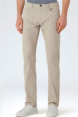 Khaki Cotton Casual Business Stretch Male Trousers
